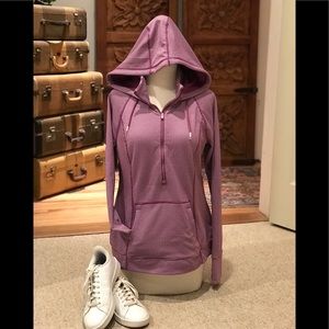Tangerine Women’s Athletic 1/2 Zip Hooded Pullover